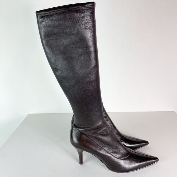 SI rossi NWOB Women's Brown Pull On Knee High Boot Size 37.5 - Picture 1 of 7